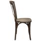 Flash Furniture Advantage X-Back Dining Side Chair in Dark Driftwood, , large