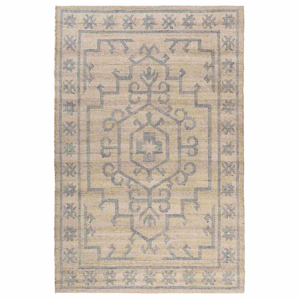 L&R Resources Willow Oriental Blue 9" x 12" Area Rug, , large