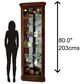 Howard Miller Drake Corner Curio Cabinet in Cherry Bordeaux, , large