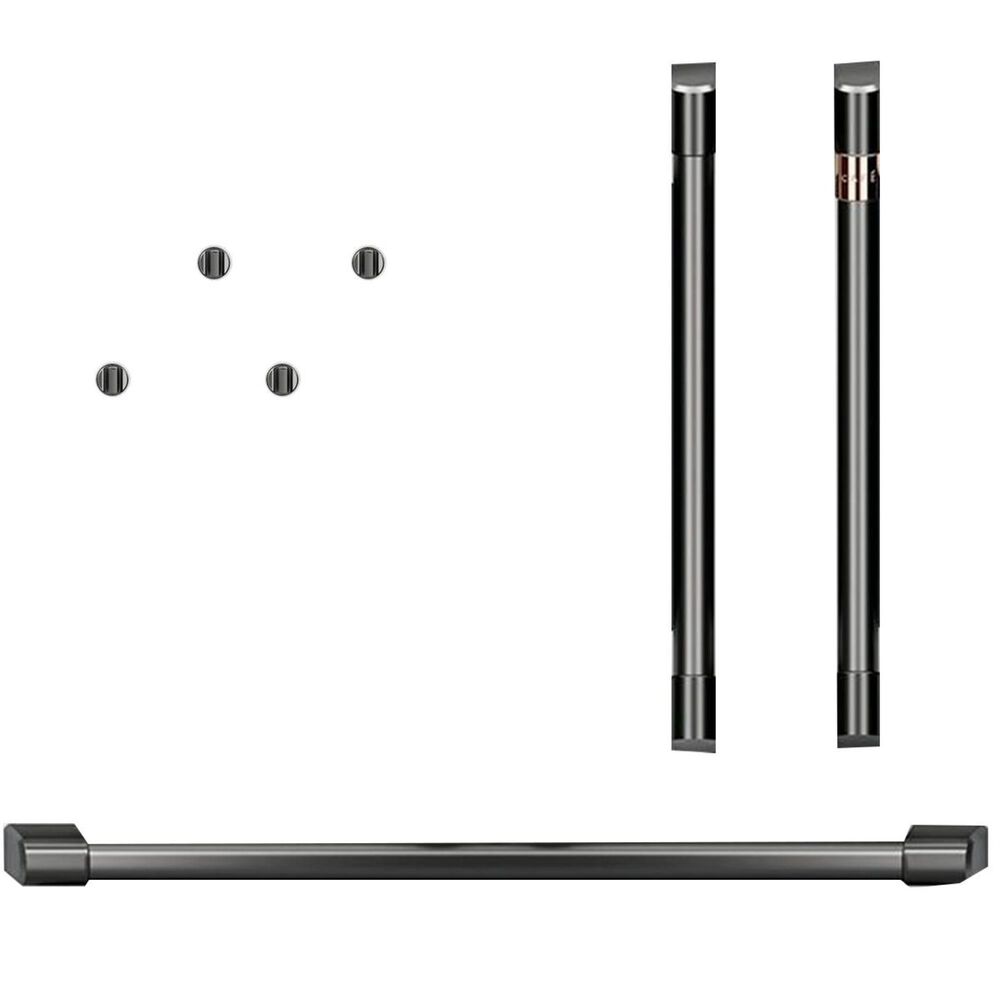 Cafe Handle and Knob Kit for Double Wall Oven in Brushed Black, , large