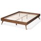 Baxton Studio Lissette Full Platform Bed Frame in Walnut Brown, , large