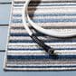 Safavieh Cabana CBN323F 3" x 5" Grey and Blue Indoor/Outdoor Area Performance Rug, , large