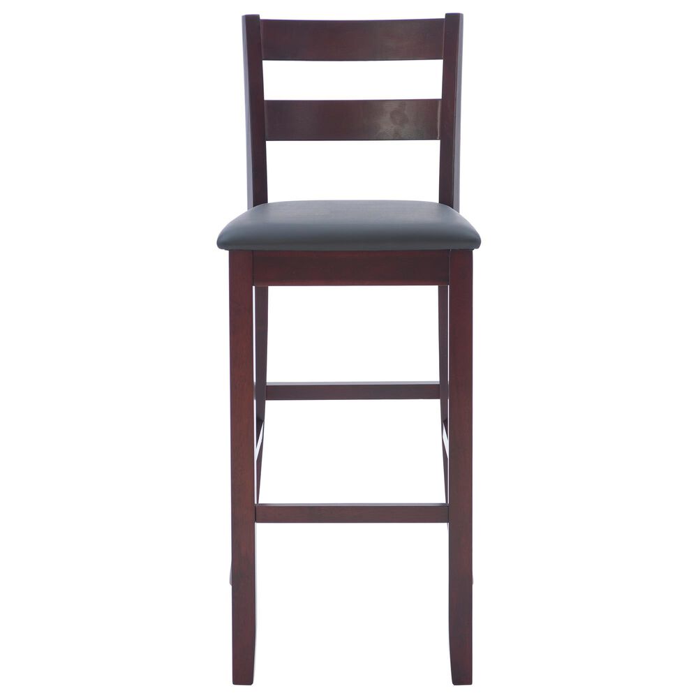 Linon Home Decor Torino Soho Bar Stool in Merlot, , large