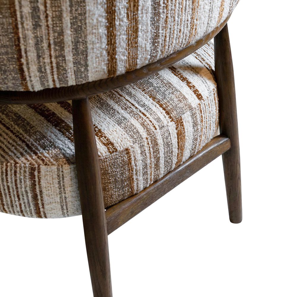 Furniture of America Premier Accent Chair in Malted Linen Stripe, , large