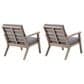 Hearth and Haven Outdoor Acacia Wood Chairs with Open Slatted Backrest and Water-Resistant Cushions in Dark Gray (Set of 2), , large