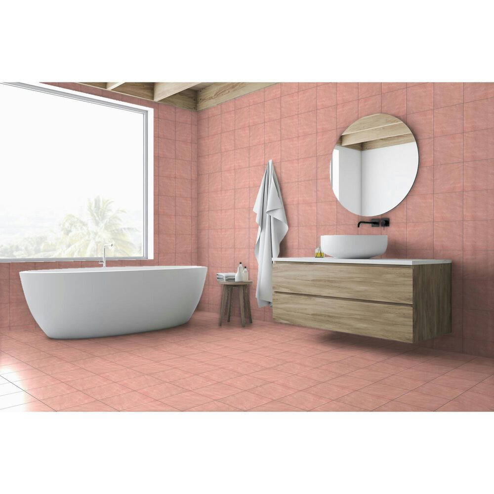 Emser Passion Rosa 9&quot; x 9&quot; Matte Porcelain Tile, , large