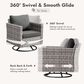 HOMLUX 10-Piece Outdoor Patio Wicker Sectional Furniture Set in Dark Gray, , large