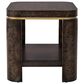 Bassett Mirror Company Langford End Table in Rich Ebonized and Gold, , large