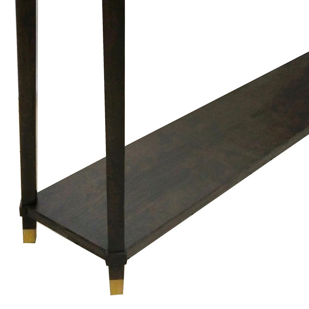 Slatehouse Carrington Console Table in Dark Brown and Antique Gold, , large