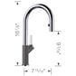 Blanco Urbena 1.5 GPM Pull-Down Kitchen Faucet in Chrome and Cinder, , large