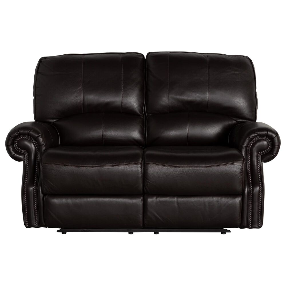 Bassett Prescott Power Reclining Loveseat with Power Headrest in Espresso, , large