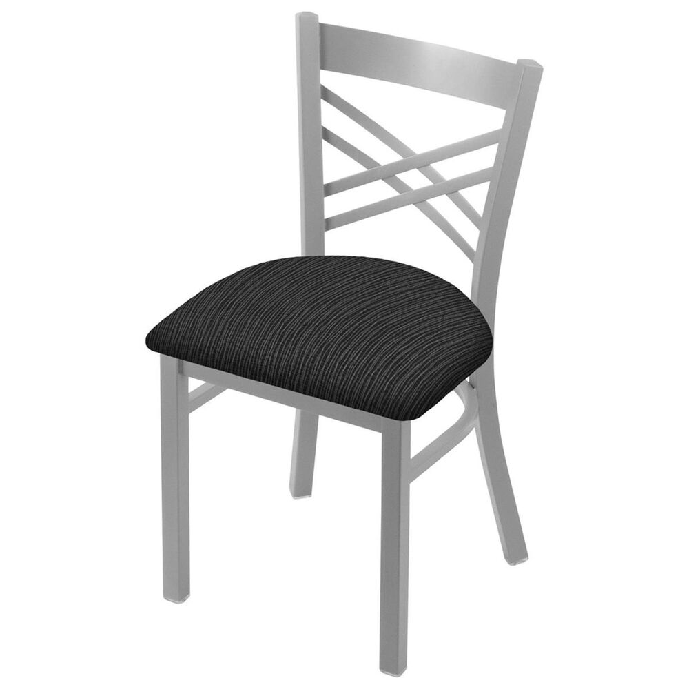 Holland Bar Stool 620 Catalina 18" Chair with Anodized Nickel and Graph Coal Seat, , large