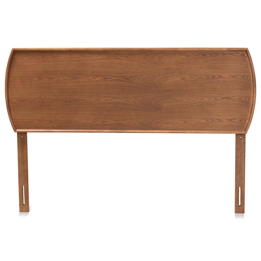 Baxton Studio Laurien King Panel Headboard in Ash Walnut, , large