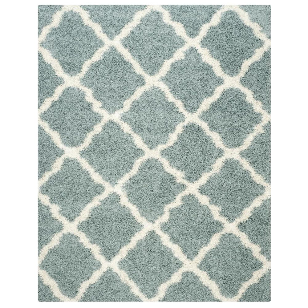 Safavieh Dallas Shag SGD257C-10 10" x 14" Seafoam/Ivory Area Rug, , large