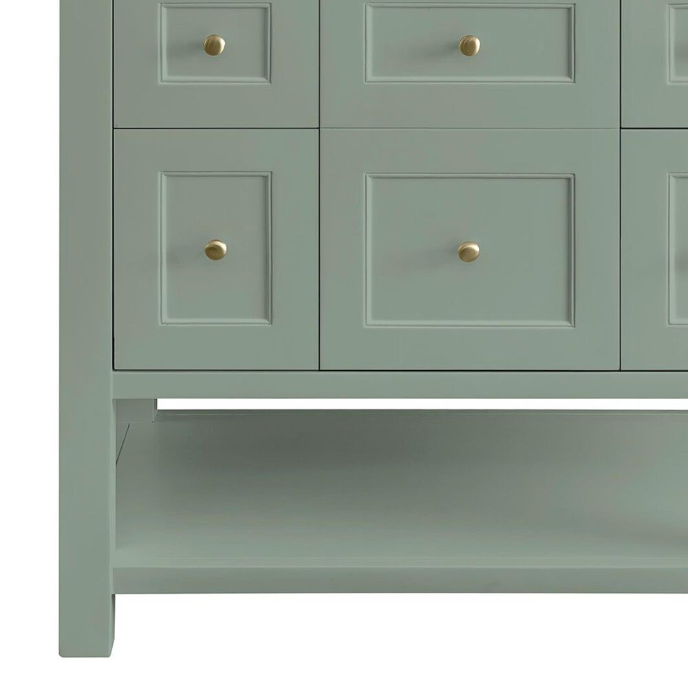 James Martin Vanities Breckenridge 36" Single Bathroom Vanity in Smokey Celadon with 3 cm Carrara White Marble Top and Rectangular Sink, , large