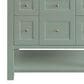 James Martin Vanities Breckenridge 36" Single Bathroom Vanity in Smokey Celadon with 3 cm Carrara White Marble Top and Rectangular Sink, , large