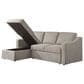 Lifestyle Solutions Haddington Stationary Convertible Sleeper Sofa with Chaise in Flax, , large