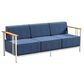 Sunwell Garden 3-Seater Patio Sofa in Blue, , large