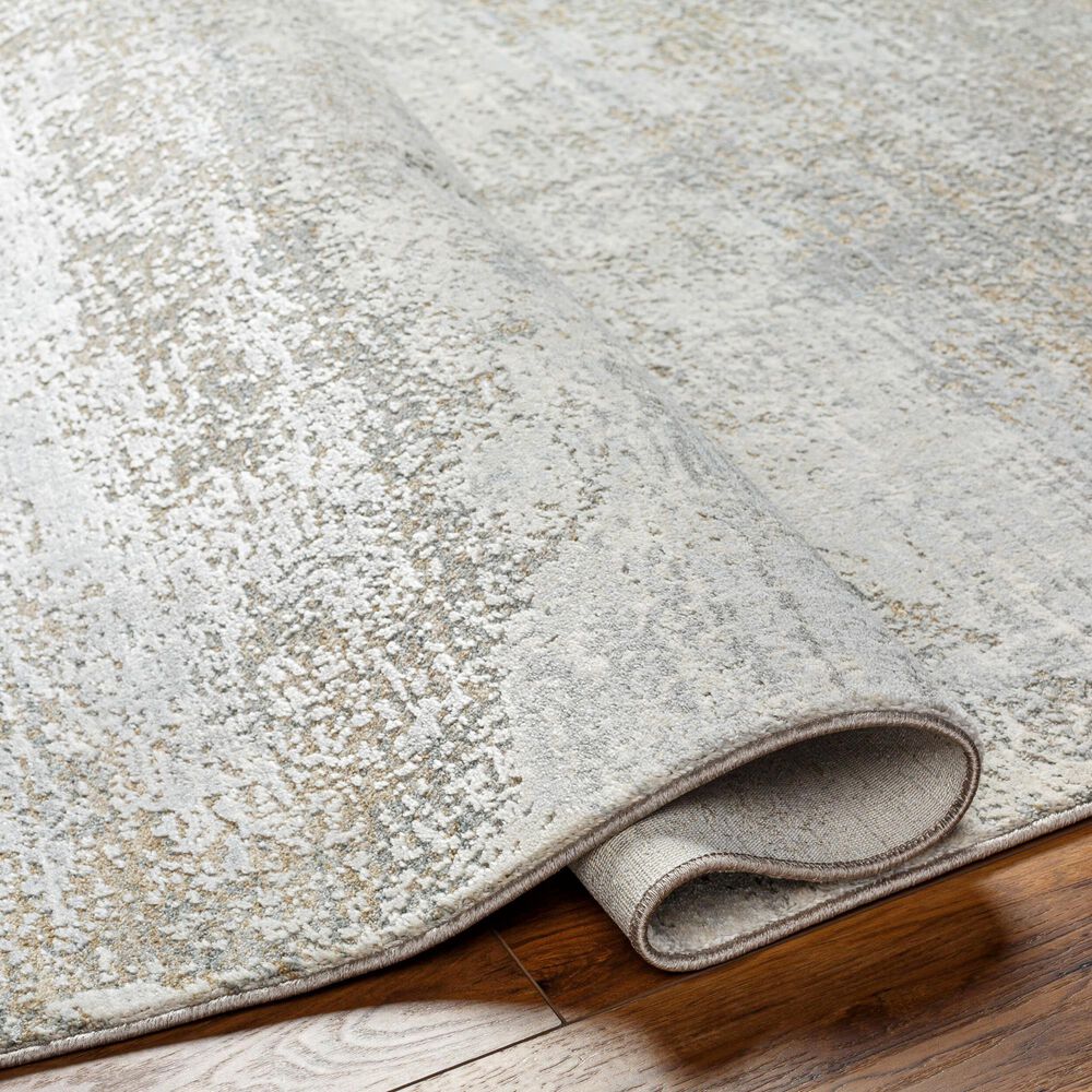 Surya Brunswick 5&#39; x 7&#39;5&quot; Cream, Light Slate, Taupe, Blue, Gray and Seafoam Area Rug, , large
