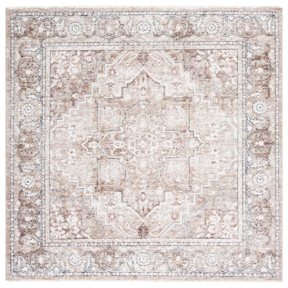 Safavieh Jasmine 5"3" Square Ivory and Beige Area Rug, , large