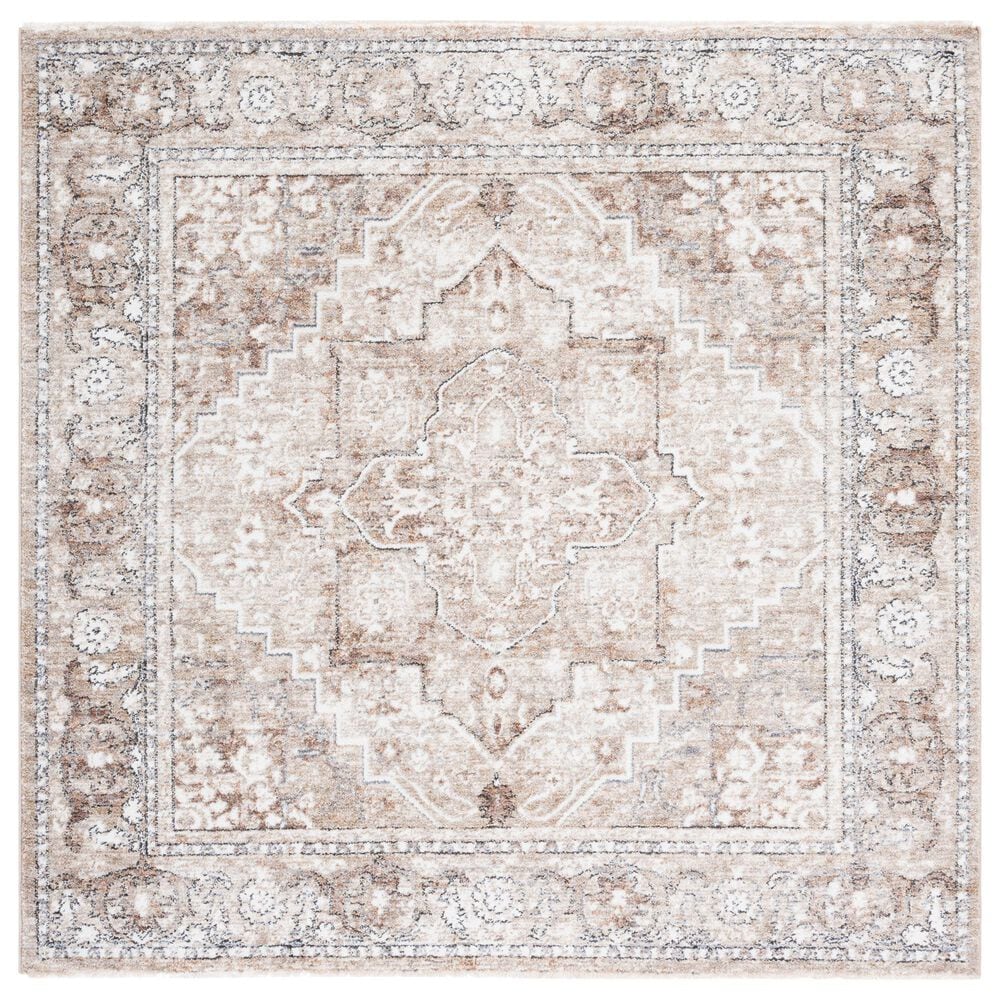 Safavieh Jasmine 5"3" Square Ivory and Beige Area Rug, , large