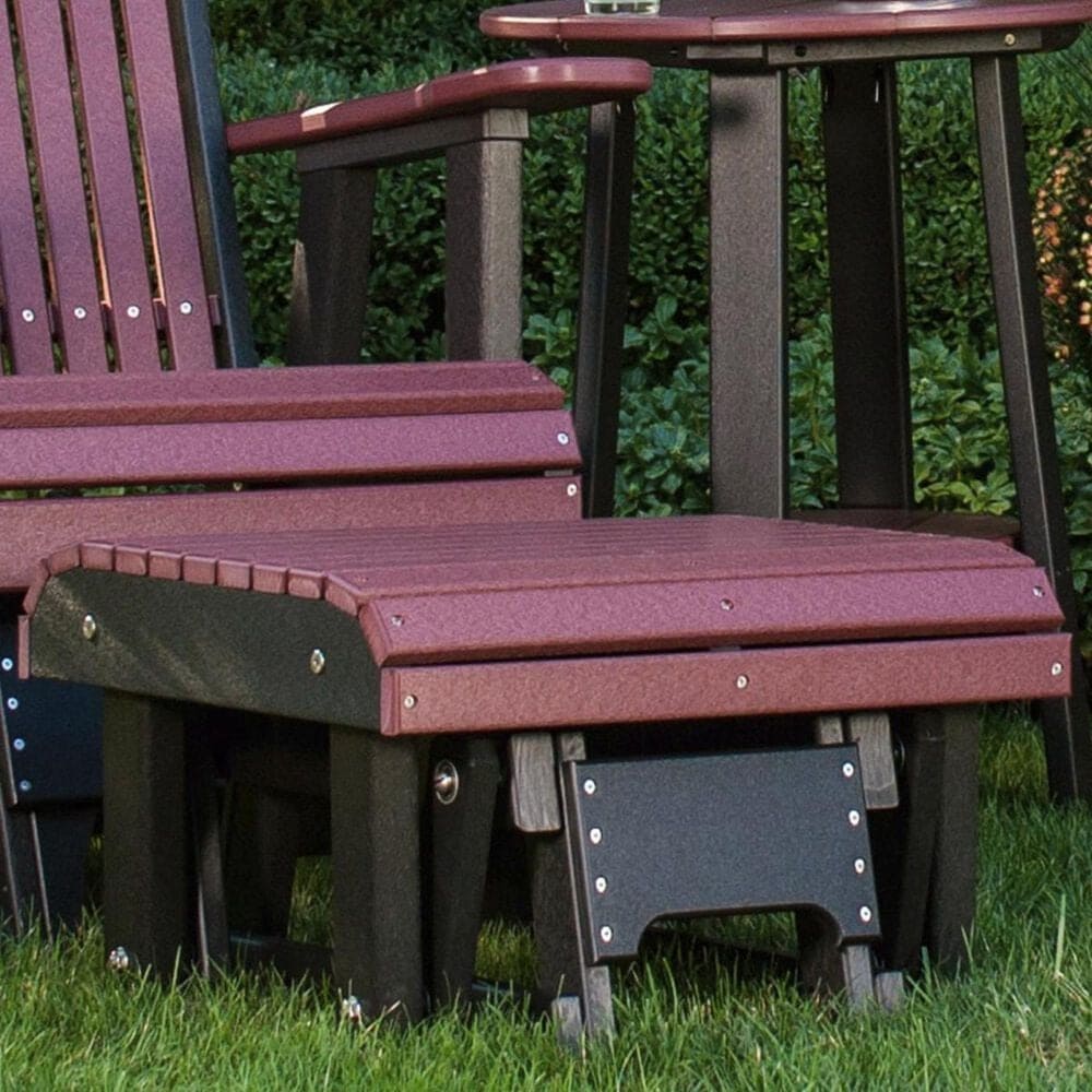 Amish Orchard Gliding Footrest in Cherrywood and Black, , large