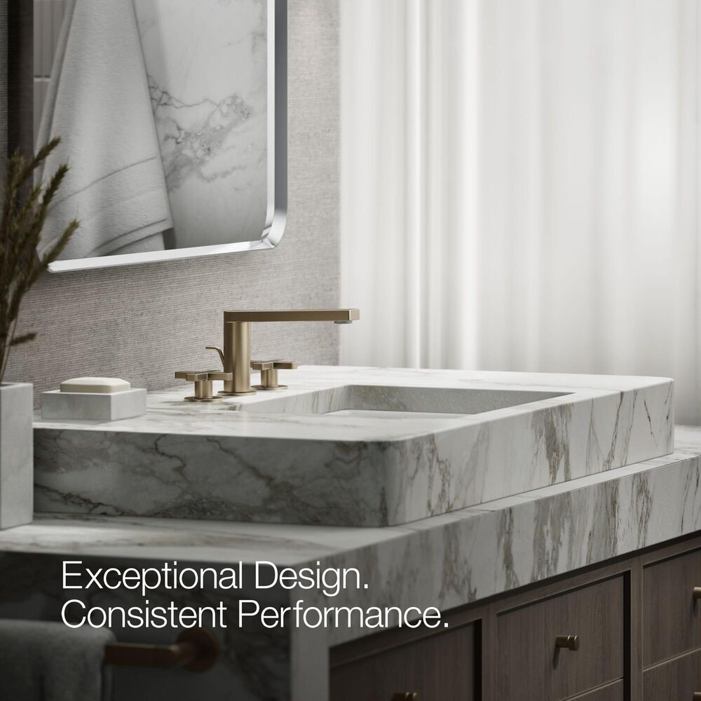Kohler Composed Widespread Bathroom Sink Faucet with Cross handles in Vibrant Brushed Bronze, , large