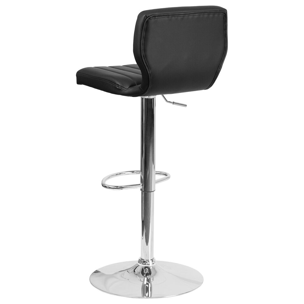 Flash Furniture Adjustable Barstool in Black, , large