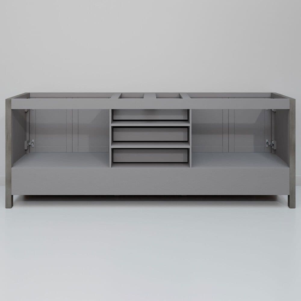 Lexora Home Jacques 80" Double Bathroom Vanity in Distressed Grey with 2 cm White Carrara Marble Top and Rectangular Sinks, , large