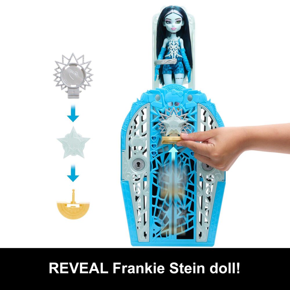 Monster High Hauntlywood Mysteries Frankie Stein Doll with Reveal Closet in Blue, , large