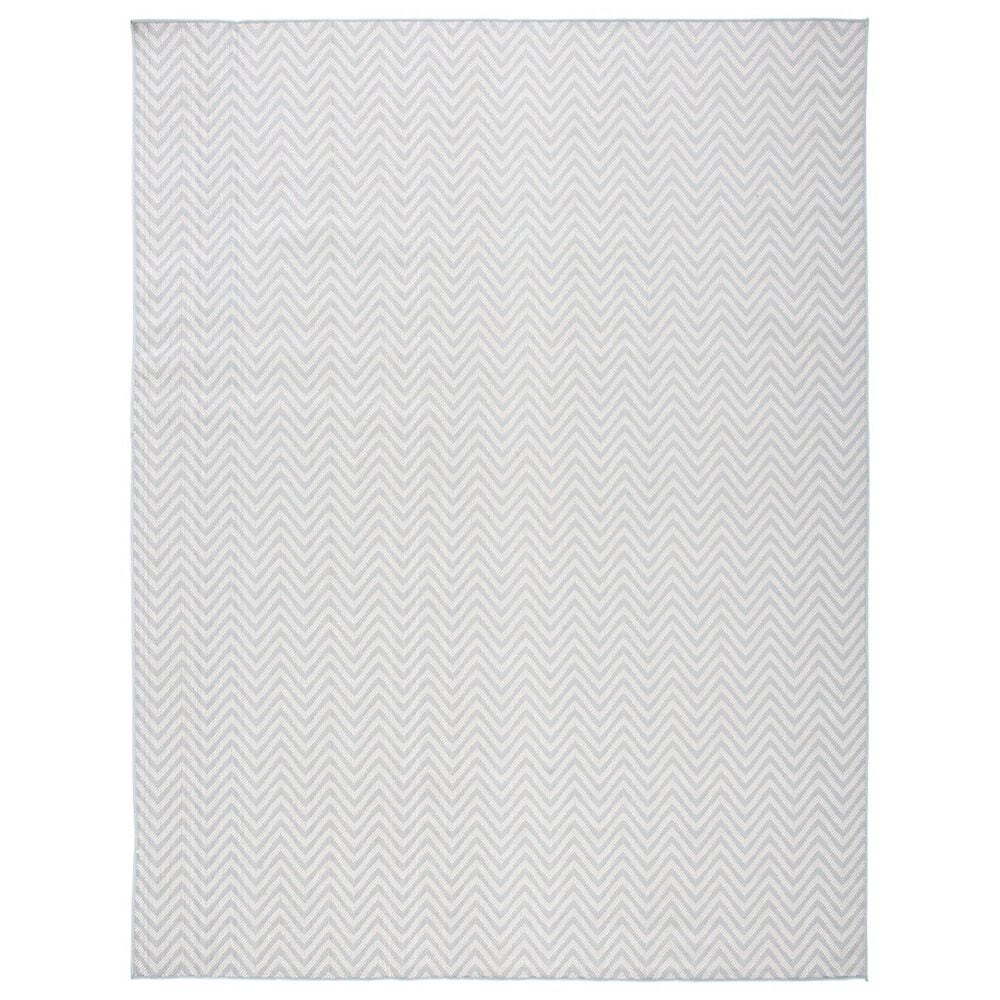 Safavieh Martha Stewart Cyprus Chevron 8" x 10" Grey and Cream Area Rug, , large