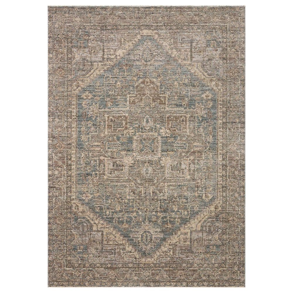 Loloi Priscilla Blue and Bark 9"3" Round Area Rug, , large