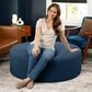 Jaxx Candler Round Ottoman in Navy, , large