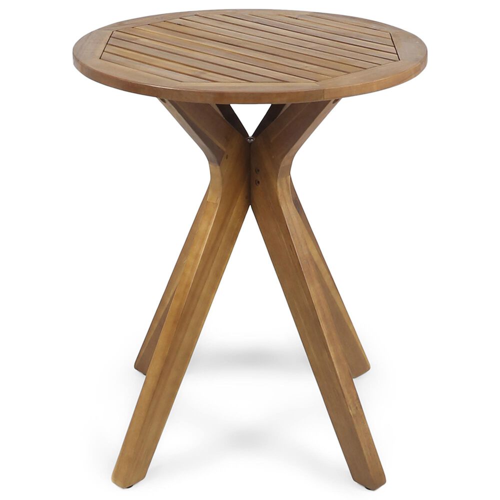 Hearth and Haven Stamford Patio Bistro Table in Teak, , large