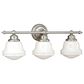 Vaxcel Huntley 3-Light Bathroom Vanity in Satin Nickel, , large
