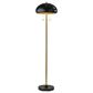 Adesso Cap Floor Lamp in Black and Antique Brass, , large