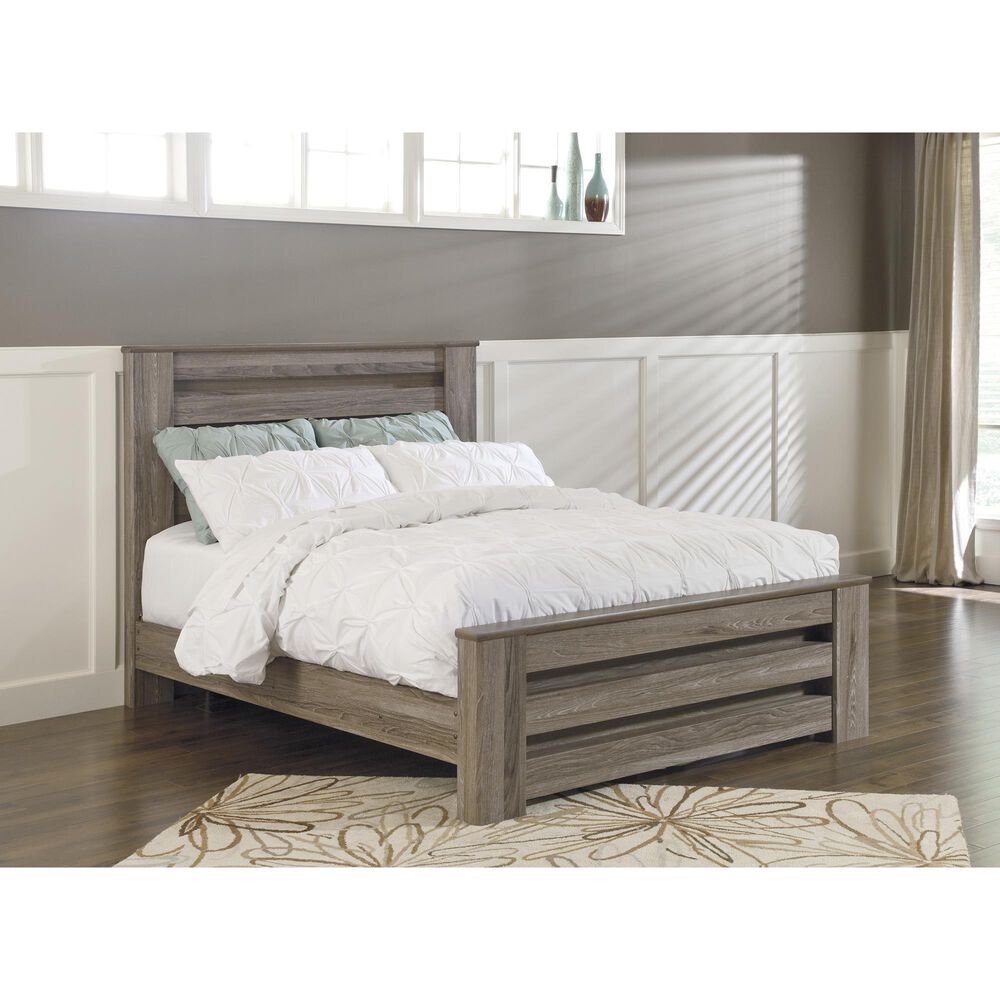 Ashley Zelen 5-Piece Queen Bedroom Set in Warm Gray, , large