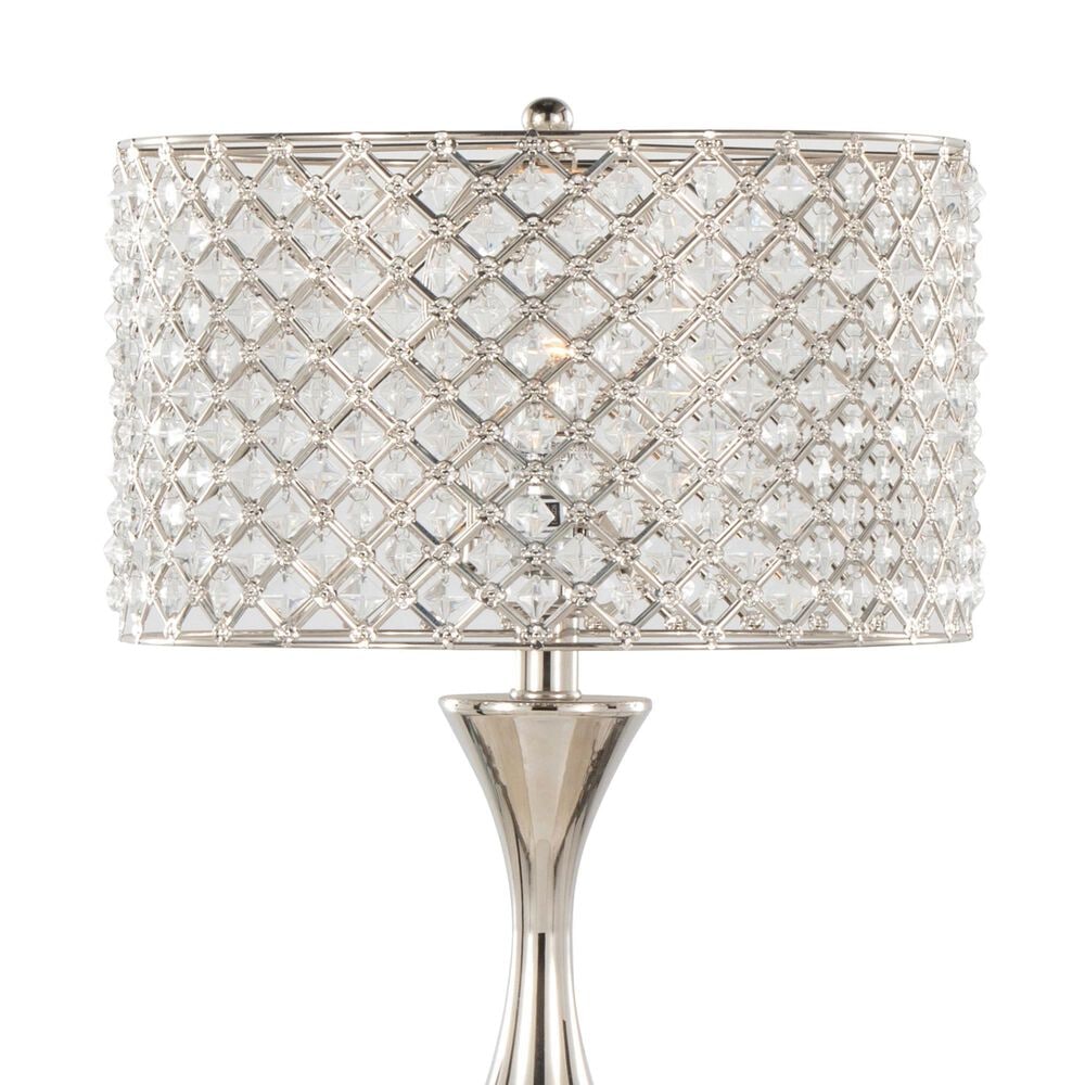 LumiSource Topaz Metal Table Lamp in Polished Nickel and Clear, , large