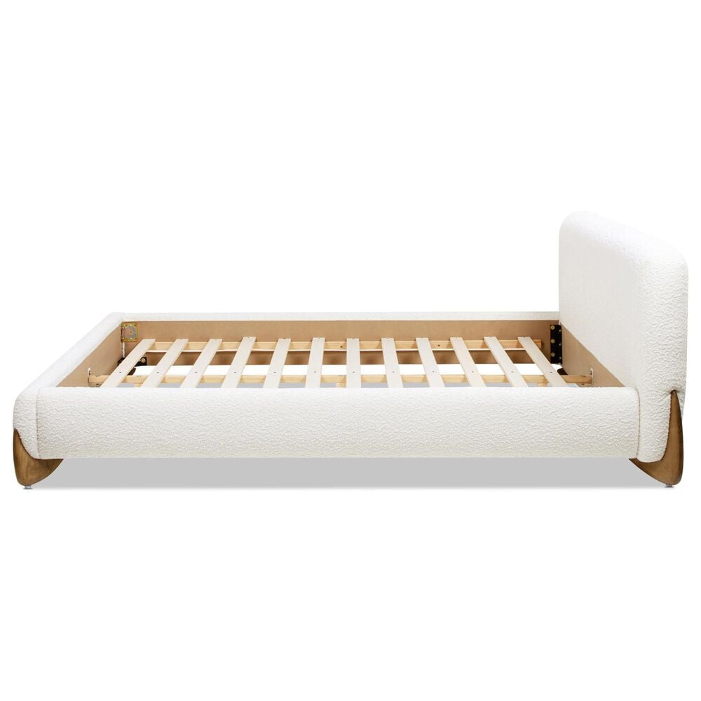 Jennifer Taylor Home Alpine Puffy Modern Queen Platform Bed in Ivory White, , large