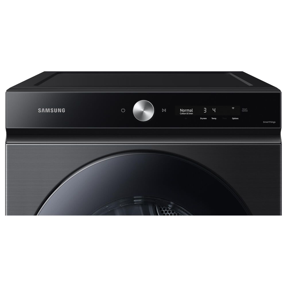 Samsung Bespoke 5.3 Cu. Ft. Front Load Washer and 7.6 Cu. Ft. Electric Dryer Laundry Pair with Stacking Kit in Brushed Black, , large