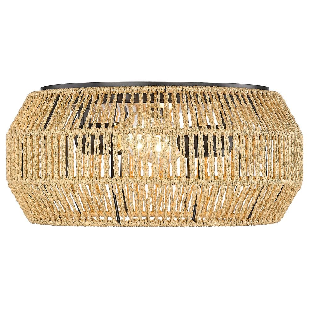 Golden Lighting Marlee 2-Light Flush Mount in Matte Black, , large