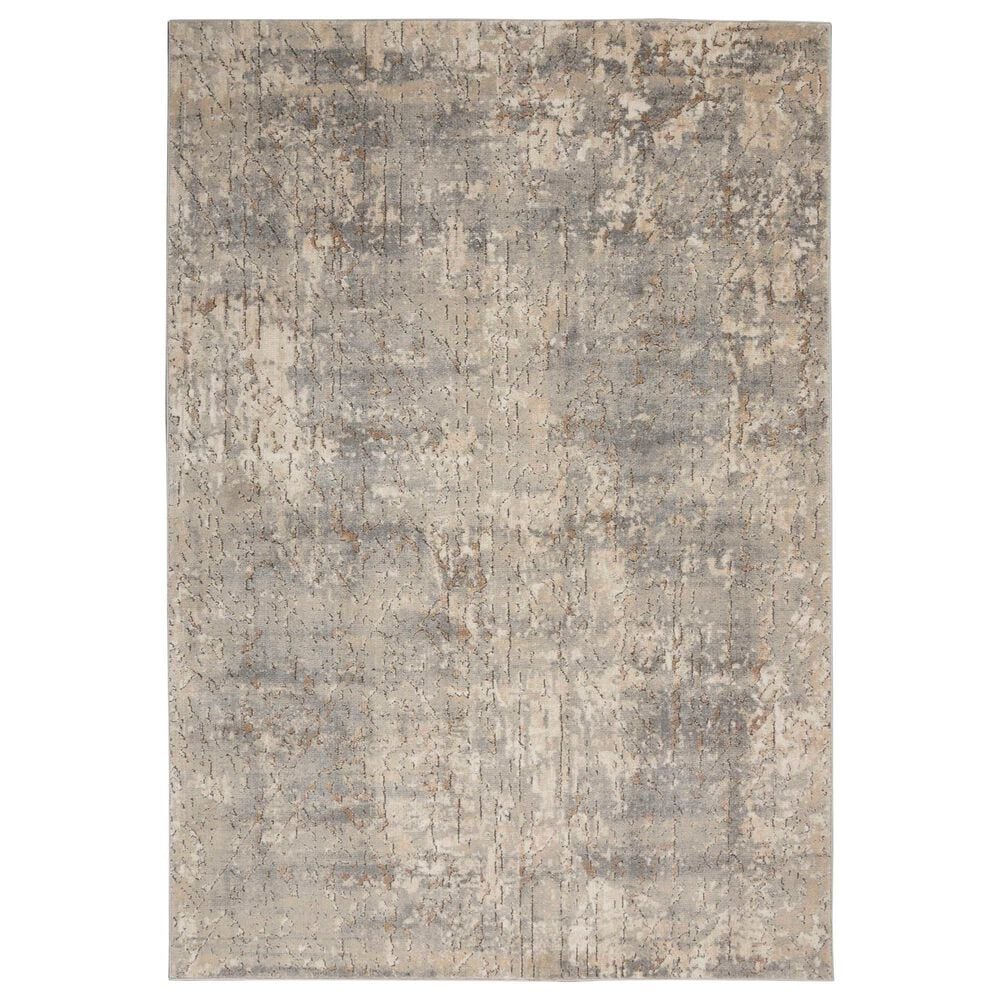 Nourison Quarry QUA03 3" x 5" Beige and Grey Area Rug, , large