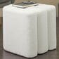 Maple and Jade 18" Boucle Accent Ottoman in White, , large