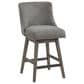 OSP Home Granville Swivel Counter Stool with Charcoal Upholstered in Grey, , large