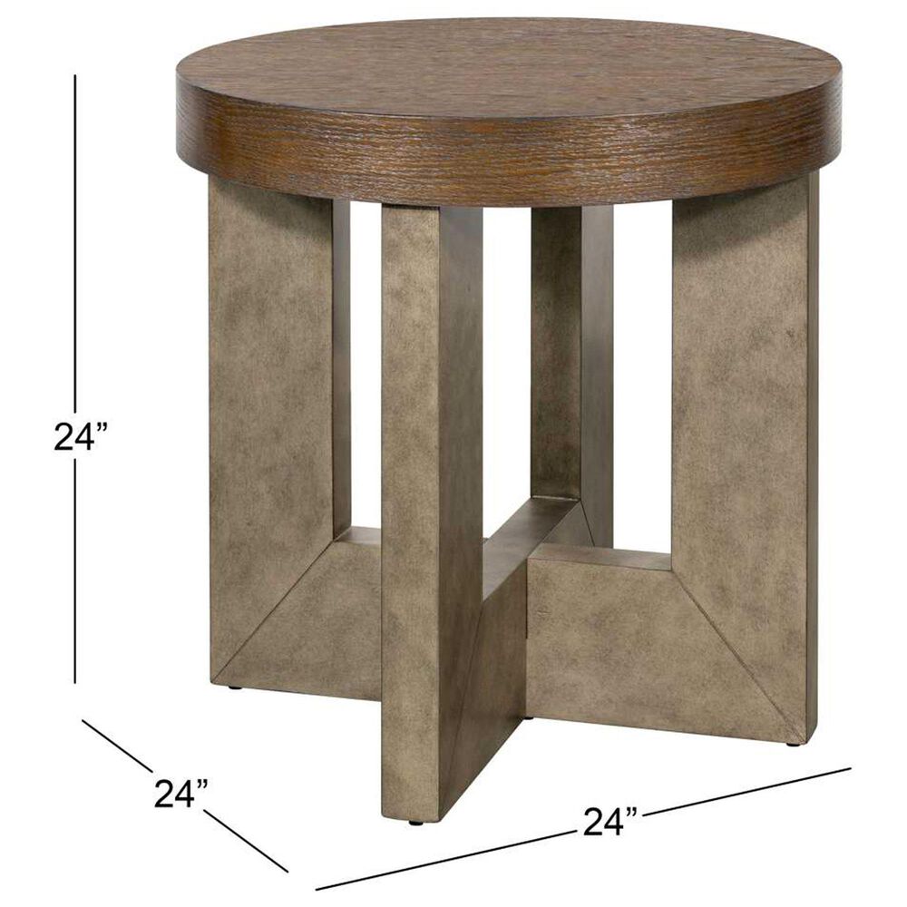 Bassett Mirror Company Nova End Table in Charcoal Oak, , large