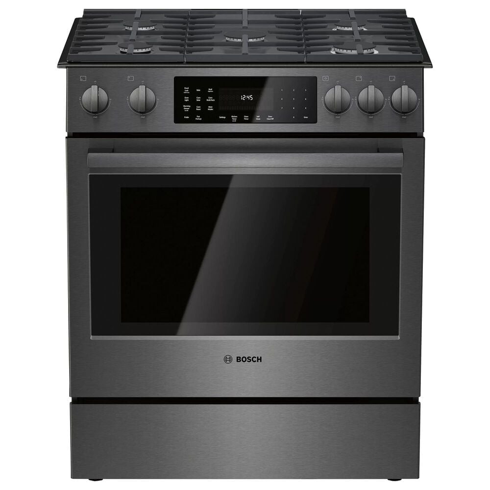 Bosch 30" Slide-In Gas Range in Black Stainless Steel, , large