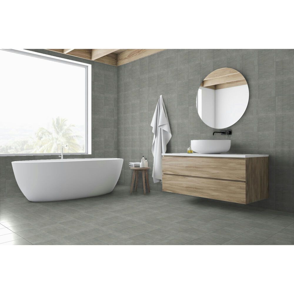 Emser Passion Gris 9&quot; x 9&quot; Matte Porcelain Tile, , large