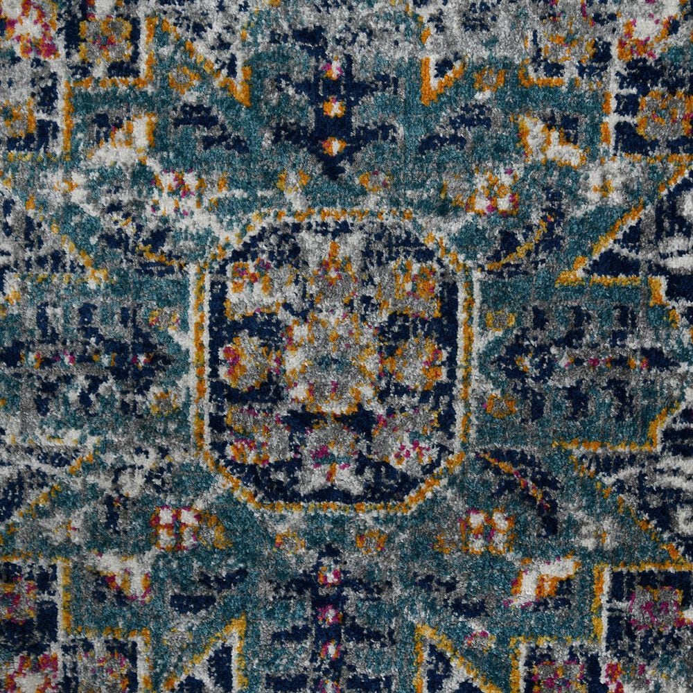 Amer Rugs Montana 7&#39;6&quot; Round Gray and Blue Area Rug, , large