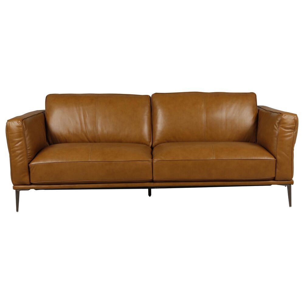 Superb Leather Leather Stationary Sofa in Newport Tan, , large