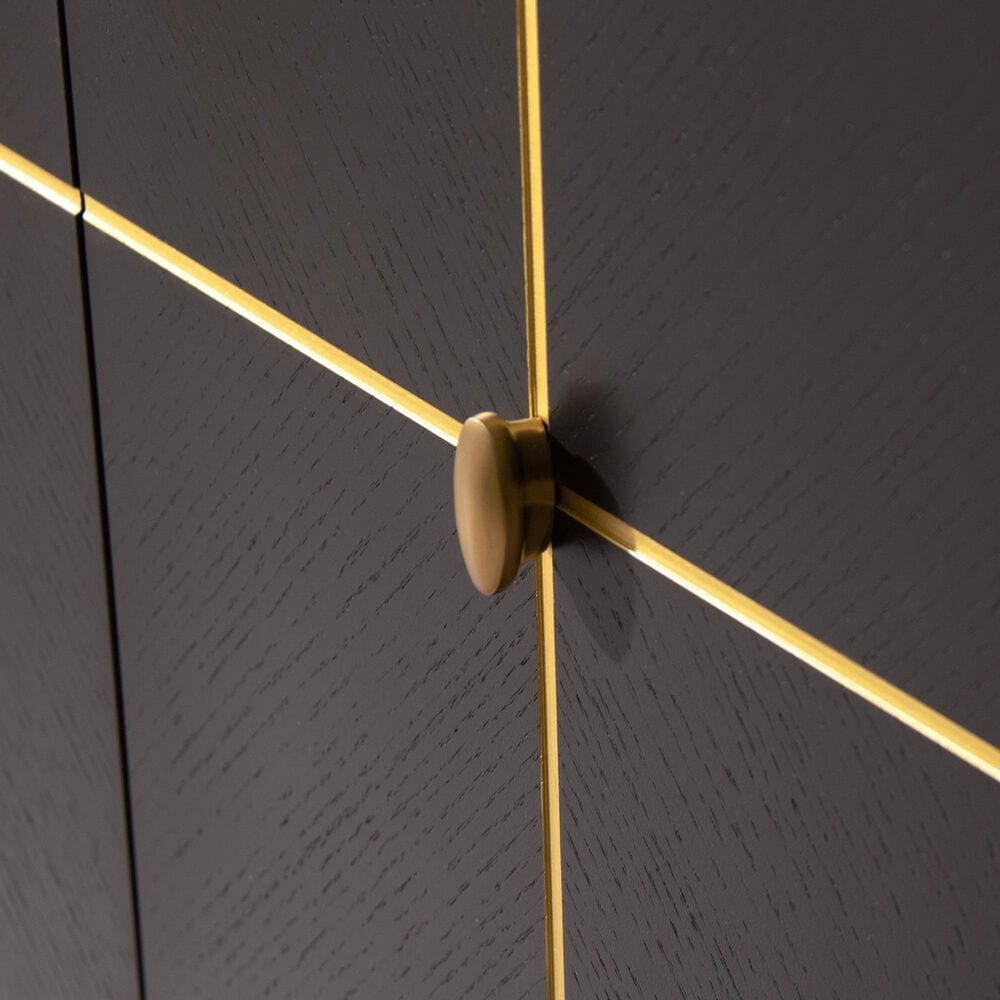 Jennifer Taylor Home Kingsly Credenza in Deep Espresso Black and Gold, , large